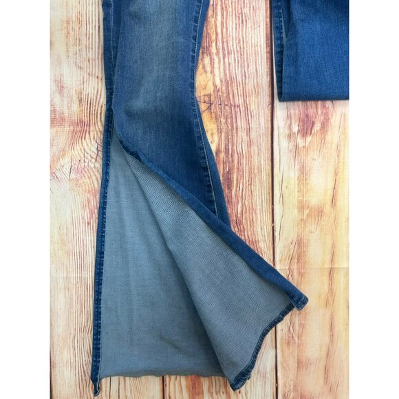 Articles Of Society Womens Hi-Rise Flare Side Slit Blue Jeans 9 (28x 31) - Picture 3 of 7